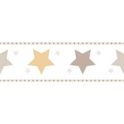 Faixa de Parede Treboli Estrelas Cinzas 5943