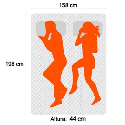 Cama Box Baú Queen Bipartido Suede Serene Preto 158x198x44