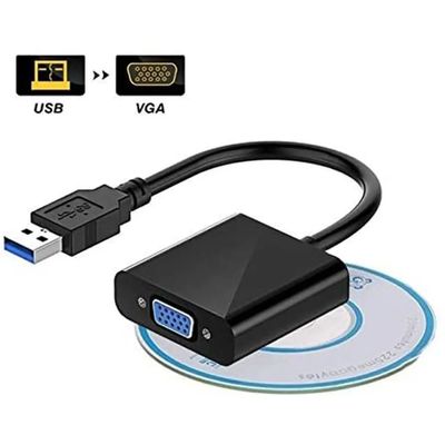 Conversor USB Para VGA Full HD RGB Cabo Adaptador 13cm