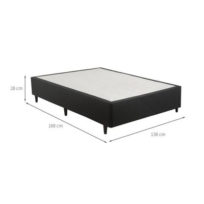 Base para Cama Box Casal Idea (28x138x188) Preta