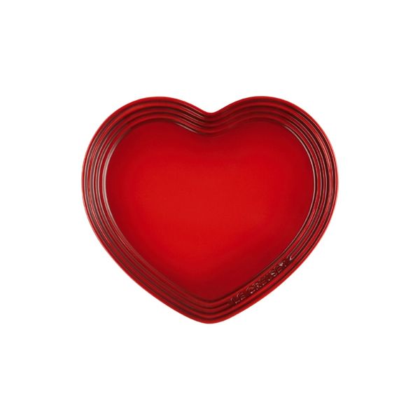 PRATO LE CREUSET FORMATO CORAÇÃO EM CERÂMICA - Vermelho