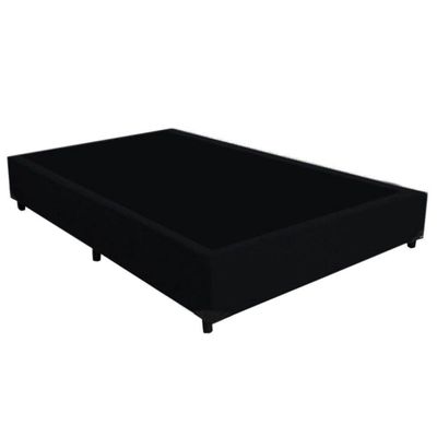 Cama Box Casal Suede + Colchão De Espuma D33 - Sereneprime - 138cm Cor:preto