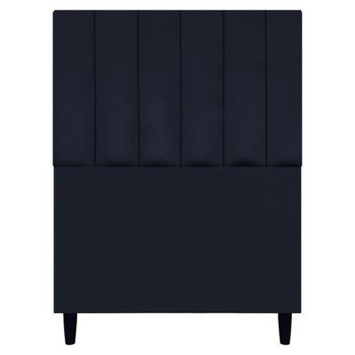 Cabeceira Decorativa Elen Para Cama De Solteiro 90cm Suede Preto, Suede