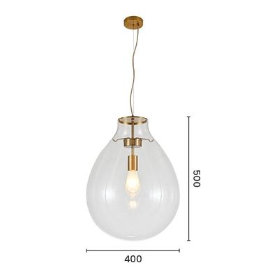 Lustre Pendente Sindora Dcd04131 G Bronze - Transparente E27 Bivolt