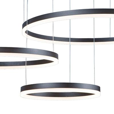 Lustre Pendente Sindora Qd05349 Preto Led Bivolt