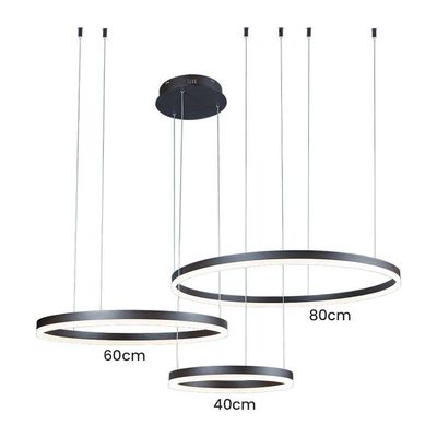 Lustre Pendente Sindora Qd05349 Preto Led Bivolt