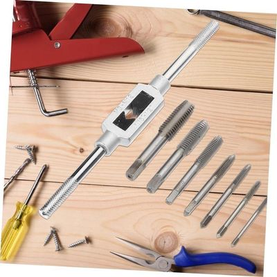 Jogo Tarracha Macho Cossinete Madeira Aluminio Pente Abre Kit Rosca Completo 8 Peças