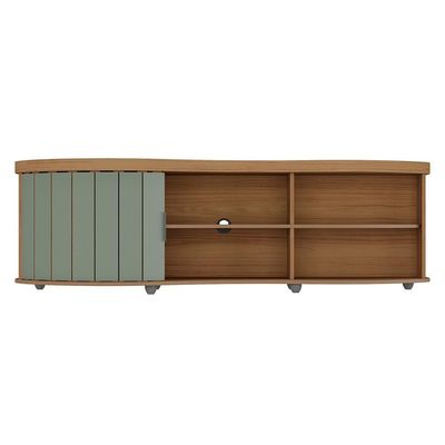 Rack Bancada Tv 75 Pol 180 Cm 4700 Carvalho Off White Menta Arly Carvalho Off White Menta