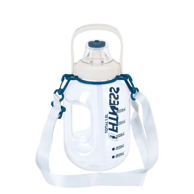 Garrafa Fitness Alça Branca 1,8l