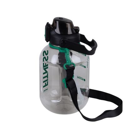 Garrafa Fitness Alça Preta 2,4l