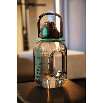 Garrafa Fitness Alça Preta 2,4l