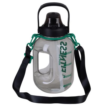 Garrafa Fitness Alça Preta 2,4l