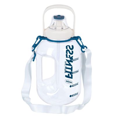 Garrafa Fitness Alça Branca 2,4l