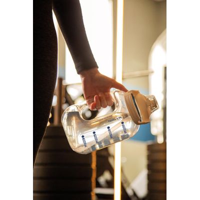 Garrafa Fitness Alça Branca 2,4l