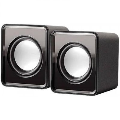 Mini Caixa De Som 5w Rms Compacta USB P2 - Preto