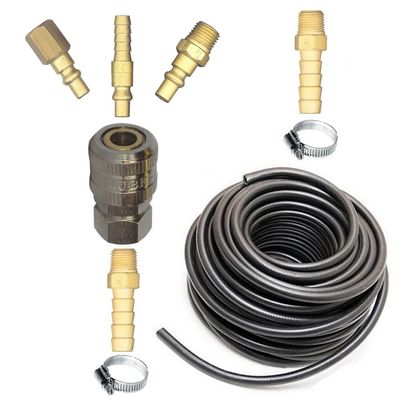 Kit 10 mts Mangueira 5/16 para Compressor + Engate Rápido