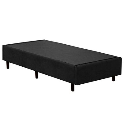 Cama Box Solteiro Suede + Colchão De Espuma D33 - Serene - 88cm Preto