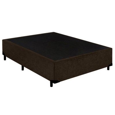 Cama Box Casal Suede + Colchão De Espuma D33 - Serene - 138cm Marrom