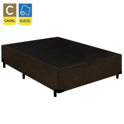 Cama Box Casal Suede + Colchão De Espuma D33 - Serene - 138cm Marrom