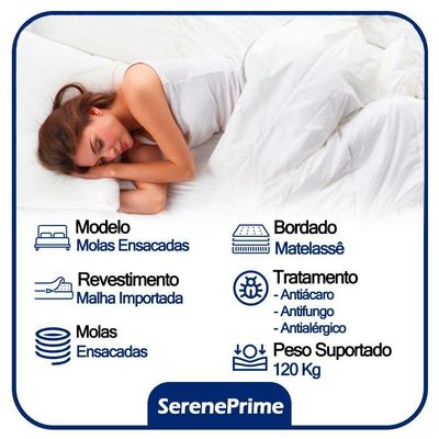 Cama Box Baú Suede Solteiro + Colchão Serene Molas Ensacadas 88x188x69 Marrom