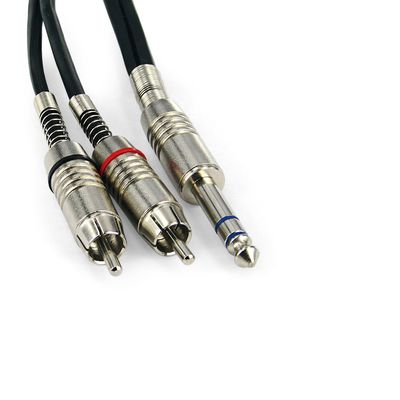 Cabo P10 Estereo Para 2 RCA Macho Santo Angelo - 1 Metro