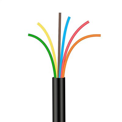 Cabo Manga 6X22 AWG - sem Blindagem Preto - 1 Metro