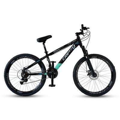 Bicicleta Aro 26 Cripto Freeride 21 Marchas Freios A Disco - Preto/azul