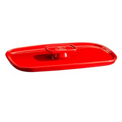 Tampa para Travessa Emile Henry Ovenware em Cerâmica 36x23 cm Vermelho