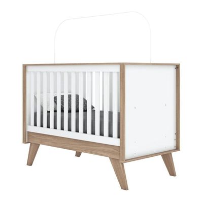 Berço Mini-cama 2 Em 1 - Confete - Branco/Jequitibá Hp