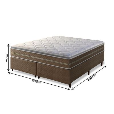 Cama Box King Umaflex Resistence Espuma D33 Marrom