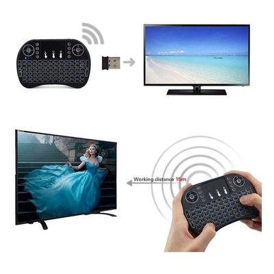 Mini Teclado Usb Wireless Touchpad Sem Fio Android Tv Smart