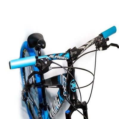 Bicicleta Viking Aro 26 Preto Azul Câmbios Shimanos Com Pneu Azul