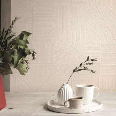 Papel de Parede Tissé Geométrico Bege 25441