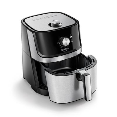Fritadeira Air Fryer Dako Analógica 5L 1700W Preto Com Inox 110V