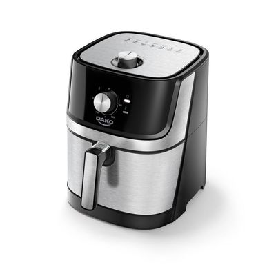 Fritadeira Air Fryer Dako Analógica 5L 1700W Preto Com Inox 110V