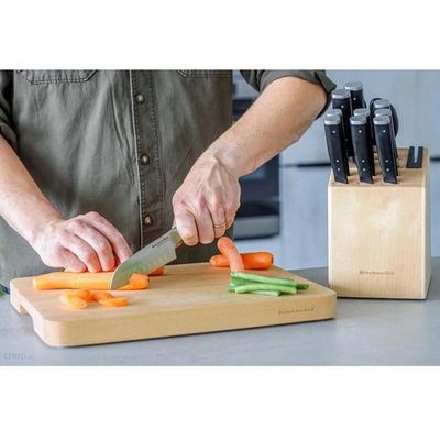 Conjunto Facas Forjadas Com Cepo Afiador 12 Pçs Kitchenaid