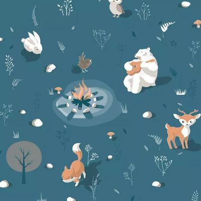 Papel de Parede HF Petit Infantil Azul 31311