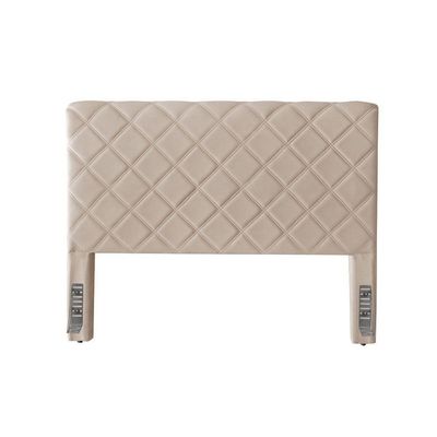 Cabeceira Cama Box King 1,93m Estofada Capri Veludo Bege