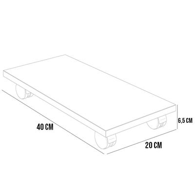 Suporte Para Cpu Com Rodízios Cyber L03 Preto - Lyam Decor
