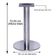 Mesa Beta Big Inox 75 Cm (alt) Disco Redondo Tampo Mdp Redondo 80 Cm (larg) X 2,50 Cm (alt) Noce Naturalle