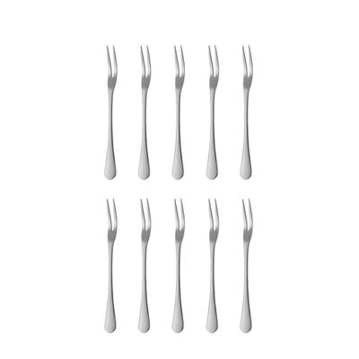 Garfo para Petiscos Frutas Sobremesa Garfinho Aço Inox 10un