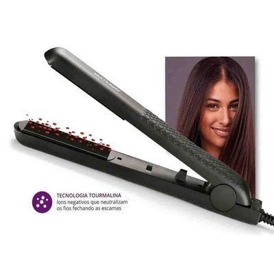 Prancha Modeladora Multilaser Cerâmica Bivolt 30W Preto EB0