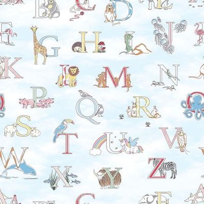 Papel De Parede Just 4 Kids Alfabeto G56537 - Rolo 10m X 0,52m
