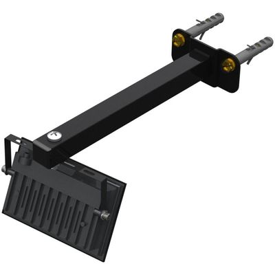 Suporte Refletor Base Reta Braço 20 Cm Preto
