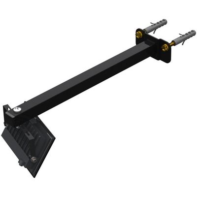 Suporte Refletor Base Reta Braço 30 Cm Preto