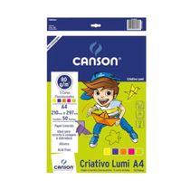 Bloco Criativo LumiA4 50 FL 80g 210x297mm 5 cores - Canson