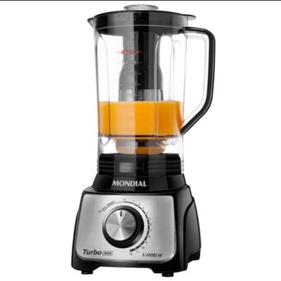 Liquidificador Mondial Turbo 3l 12vel 1100w C/ Filtro L-1100 - 5877-01 Preto/inox 110 Volts