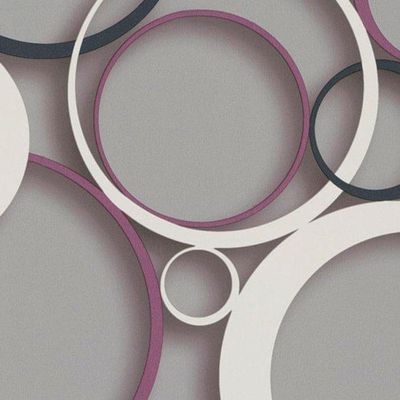 Papel De Parede Ddd Em 3d Max 28304 Círculos - Rolo 10m X 0,53m
