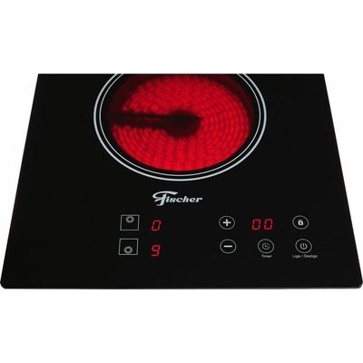 Fogão Cooktop Fischer 2Q Elétrico Mesa Vitrocerâmica Touch 220V
