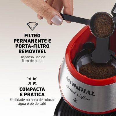 Cafeteira Mondial 2 Xícaras Smart Coffee C-42-2X-Ri 127V 110V